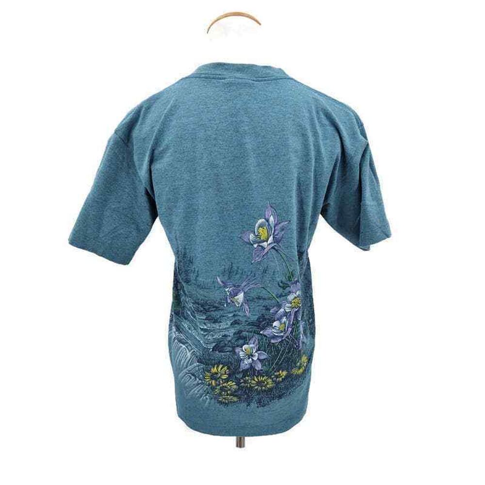 Vintage Made In the U.S.A Blue rain forest Cafe graphic & Embroidered tee small - Picture 2 of 5